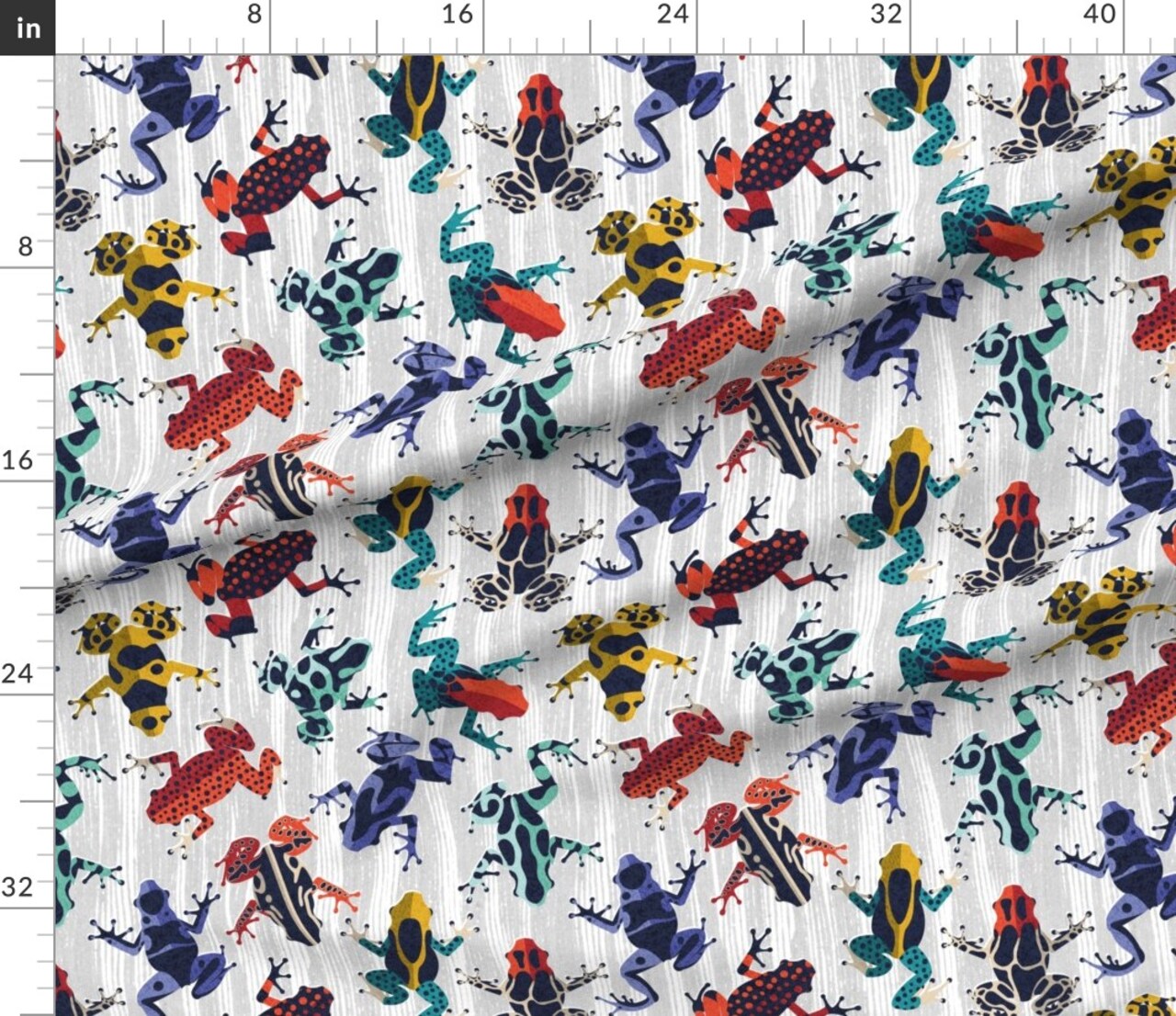 Amphibians Dots Tropical South America Frogs Custom Printed Fabric by Spoonflower Various Fabrics by the Yard or Fat Quarter